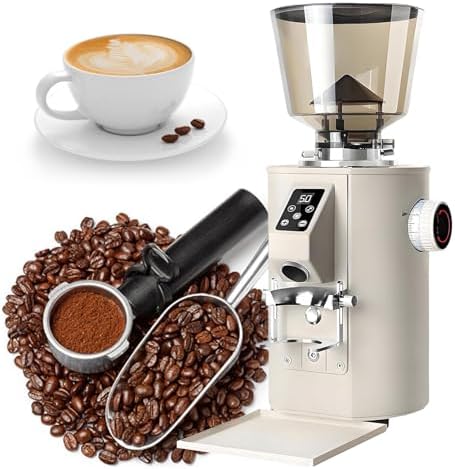 Electric Coffee Grinder for Espresso, French Press & Filter Coffee – Conical Burr, 9 Grind Settings, Timer, 1Lb Bean Capacity – Premium Black Kitchen Appliance by Unknown