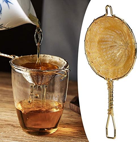 Pure Copper Tea Infuser Strainer, Double-Layer Fine Mesh, for - Image 4