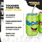 Dragon Glassware x Teenage Mutant Ninja Turtles Glass Cups, 16 oz Set of 4 - Image 3