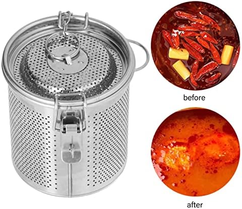 Spice Seasoning Strainer, Stainless Steel Seasoning Bag Tea Infuser Multipurpose Spice Filter Seasoning Strainer for Gravy Soup Taste Spice (0.7L) - Image 4