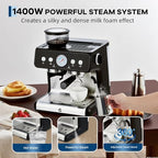 20 Bar Espresso Coffee Machine with Built-in Grinder - Image 3