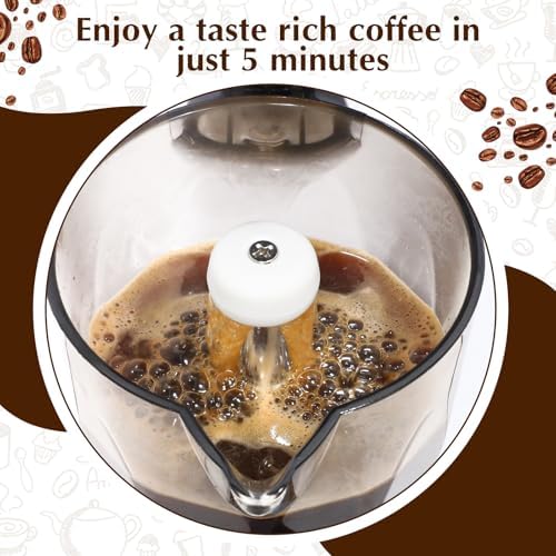 Electric Espresso Coffee Maker, Transparent Moka Pot, Red, 6 Cup - Image 6