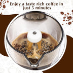 Electric Espresso Coffee Maker, Transparent Moka Pot, Red, 6 Cup - Image 6