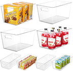 Vtopmart 8 Pack Clear Storage Bins Set for Pantry Organizer by Vtopmart