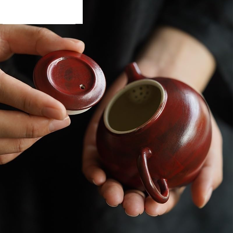 Tea Pots For Loose Tea 170ml Stoneware Teapot Japanese Handmade Filter Pot Retro Tea Maker Kettle Tea Set Supplies Decoration Chinese Teapot Tea Infuser Pot - Image 6