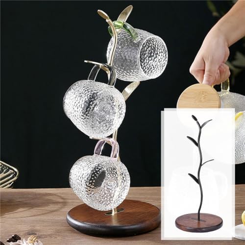 Coffee Mug Holder Countertop Tree Wooden Base Stands for Counter - Image 4