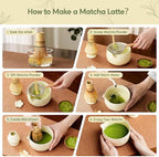 Matcha Whisk Set, Ceramic Matcha Set, 6 Pcs Matcha Kit Includes Matcha Bowl, Matcha Whisk with Holder, Bamboo Scoop, Scoop Rest, Sifter, Ceremonial Matcha Tea Set, Perfect Gifts, Beige - Image 7