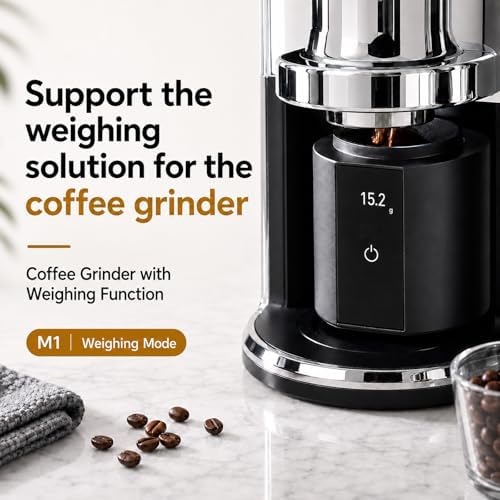 Espresso Scale with Auto Timer, 3‑in‑1 SUS304 Coffee Dosing Cup, 0.1g Precision 300g, USB‑C Rechargeable OLED Display, Portable Shot Scale for Coffee Beans & Ground Powder, Black - Image 3