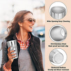 Stainless Steel Drinking Glasses, 19 oz Insulated Tumbler, 8 Pack Double Wall Unbreakable Stackable Water Tumblers Premium Insulated Metal Cup for Travel Camping Home Outdoor Gifts - Image 4