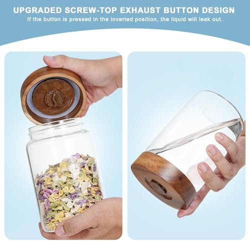 Glass Spice Jars Seasoning Containers Small Glass Jars with Lids Airtight Food Storage Canister for Kitchen Pantry Sugar Tea Coffee Bean Nuts Cookies Herbs Salt (30oz(900ml)*2 pack) - Image 4
