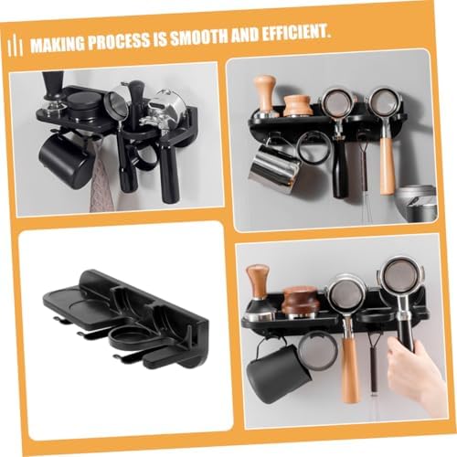 Black ABS Wall Mounted Coffee Tool Holder for 51mm Espresso Machines - Image 7