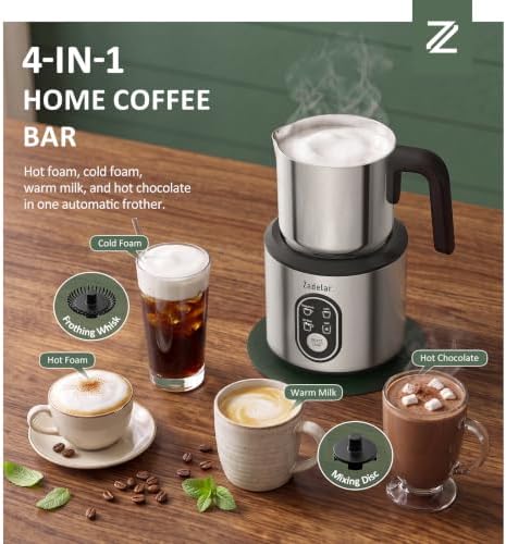 Milk Frother and Steamer, 4-in-1 Electric Milk Frother for Hot & Cold Foam - Image 2