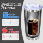 20oz Tumbler Stainless Steel Tumbler Coffee Tumbler with Lid Black, 12P - Image 5