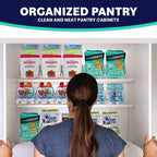 ELTOW 6-Pack Snack Organizer, 3-Compartment Plastic Bins with Removable Dividers, Chip & Food Storage for Pantry, Spices, Fridge, and Cabinet - Image 5
