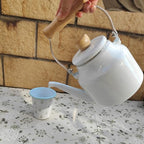 BESTOYARD Enamel Tea Kettle Whistling Tea Kettle Stovetop Thickened Boiling Water Pot for Gas and Induction Cooktops 9.84 X 5.90 X 5.90 in Home Office Restaurant - Image 7