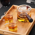 Sturdy Large capacity side handle teapot with cover glass teapot with removable filter home tea kettle and cup set Washable - Image 3