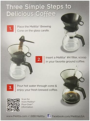 Melitta 36 oz. Pour Over Coffee Brewer, Black - Image 2