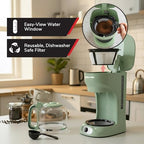 MUELLER HOME 12-Cup Drip Coffee Maker, Green, Borosilicate Carafe - Image 5