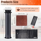 HOMEE 18L Floor Standing Espresso Coffee Knock Box with 25 Garbage Bags - Image 2