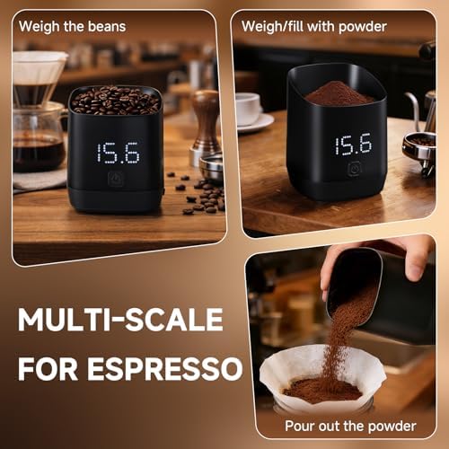 Coffee Scale with Dosing Cup, 0.1g Precision Espresso Scale - Image 4
