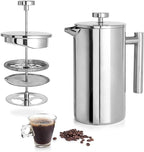 Tea Brewing Brewer Coffee Press Stainless Steel Double Wall Insulation 600ML French Press Maker - Image 5