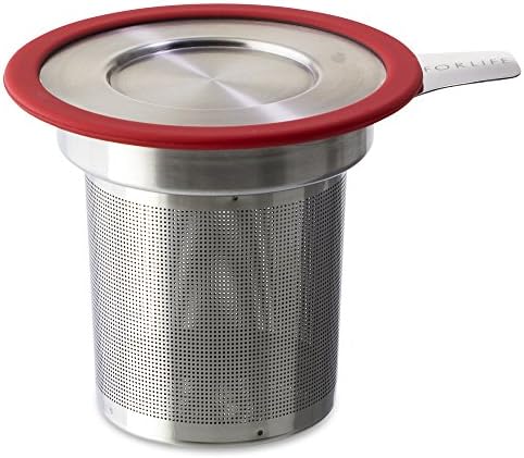 FORLIFE Brew-in-Mug Extra-Fine Tea Infuser with Lid, Red by Unknown