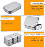 Hotop 40 Pack Metal Rectangular Empty Hinged Tins 3.75 x 2.45 x 0.8 Inch Box Containers with Lids Mini Portable Box Small Storage Kit, Home Organizer (Silver) - Image 3