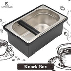 Espresso Knock Box, Stainless Steel Coffee Bag Container, With Steel Bracket And Noise Reducing Rubber Ring (L) - Image 2