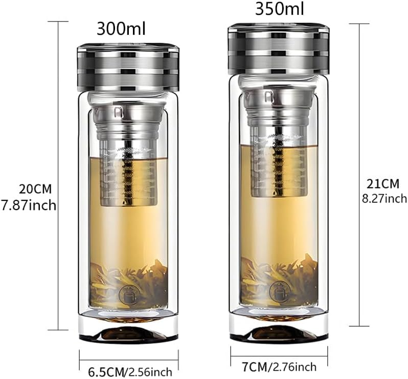 300ml/10oz Thickened premium crystal double-layer glass tea cup, insulated water drinking vessel, multi-purpose sealed beverage bottle, glassware filtered water cup - Image 3