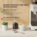 54mm Bottomless Portafilter, 3 Ears with Filter Basket, Black Walnut Handle Fit for Breville Barista Express/Pro/Touch/Bambino Plus/Infuser (BES 870/875/878/880/820/840/450) Espresso Machines - Image 5