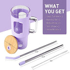 WINSA 46 oz Glass Tumbler with Lid and Straw & 40 oz Glass Tumbler with Lid and Straw Bundle - Image 7