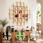 46 x 46 Inch Oversize Wooden Coffee Mug Display Shelf for Wall - Image 3