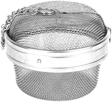 Thunder Group SLTB005 Tea Strainer, 4-3/8" Dia., Tea Ball with Chain and mesh Lining, 18/8 Stainless Steel, Pack of 12 by 9grace