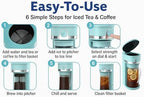 Retro Iced Tea Maker with Infuser, 3QT Glass Pitcher Electric Tea and Coffee Brewer, Adjustable Strength Cold Brew Maker for Iced Coffee, Iced Lattes, Sweet Tea & Fruit Infusions - Image 4