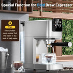 KEENSTAR Espresso Machine 20 Bar with Touch Screen, Hot & Iced Coffee Makers, Stainless Steel Espresso Maker with Rapid Cold Brew & Milk Frother, with Water Tank for Latte, Cappuccino, Gift - Image 6