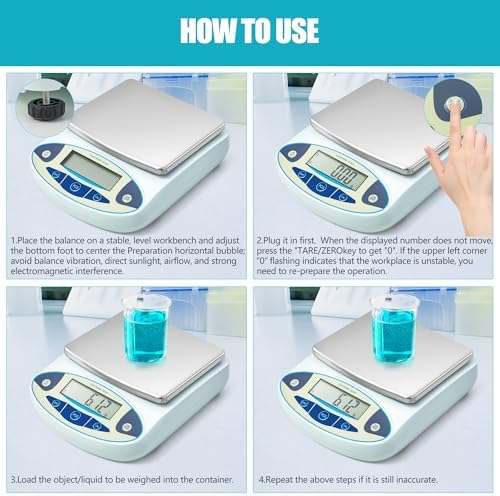 CXRCY 6000g x 0.01g Lab Scale, Analytical Balance, Digital Scale - Image 6