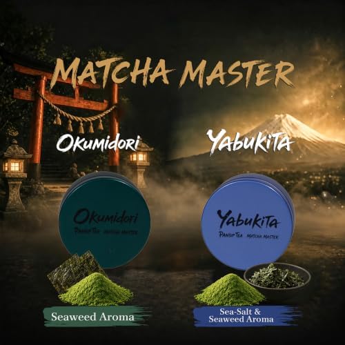 PANSIPTEA Ceremonial Matcha Set, 4 Single-Cultivar Matcha Powder Tins, 80g - Image 4