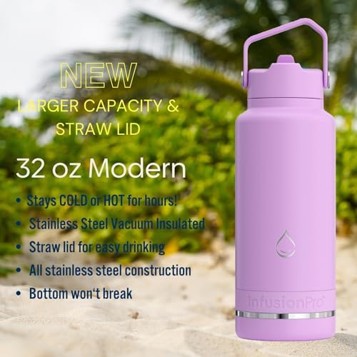 Infusion Pro Fruit Infuser Water Bottle, 32 oz Stainless Steel - Image 2