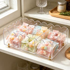 Acrylic Scalloped Edge Tea Bag Organizer Box for Countertop Pantry Coffee - Image 5