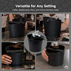 HiBREW Coffee Knock Box, 4.8 Inch Espresso Grounds Bin, Removable Bar - Image 2