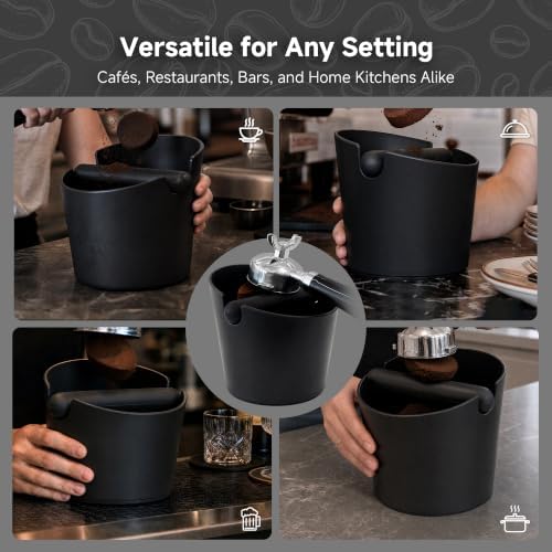 HiBREW Coffee Knock Box, 4.8 Inch Espresso Grounds Bin, Removable Bar - Image 2