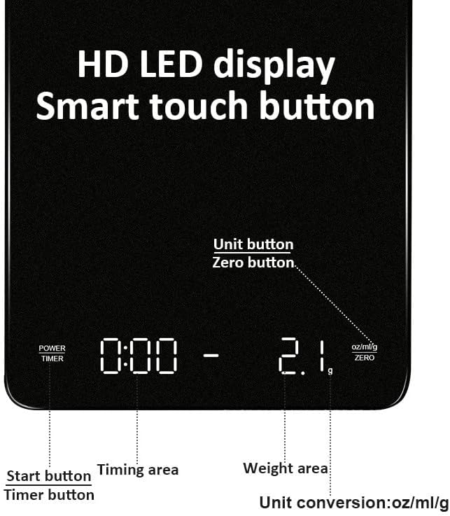Mini Rechargeable Digital Coffee Scale with Timer, 3Kg/0.1g High Precision Sensor, Waterproof & Heat Resistant 135°C, with Silicone Mat, Ideal for Espresso, Kitchen, and Baking Lovers - Image 4