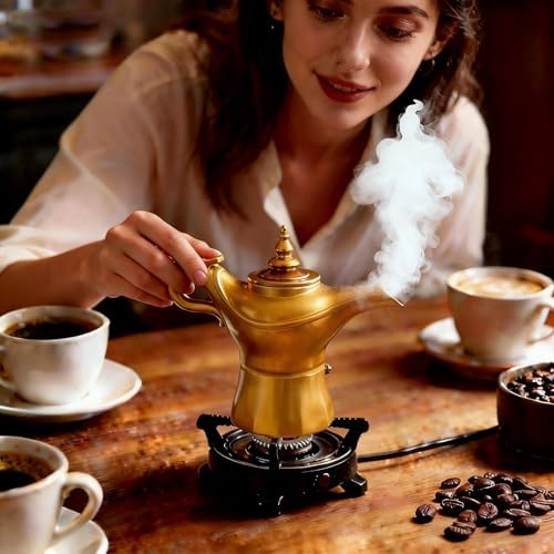 Aladdin's Lamp Moka Pot Stovetop Espresso Maker Espresso Mocha Coffee Maker (Natural Silver, 3 Cups) - Image 4