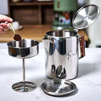 Camping Coffee Percolator Stainless Steel Stovetop Camp Coffee Maker 12 Cup - Image 5