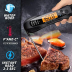 Therm Pro® Chef Meat Thermometer Digital, 1 Sec Instant Read, NIST® Certified Accurate to ±0.5℉, Ultra Bright LED Screen, 100% Waterproof, Auto-Rotate, for courtyard BBQ, Turkey, Candy, Liquids, bread - Image 4