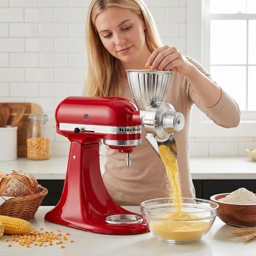 GVODE Grain Mill Attachment for KitchenAid Stand Mixer, 9 Grind Levels - Image 2