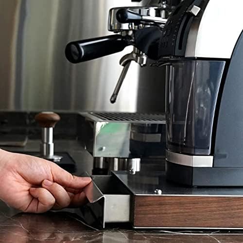 Stainless Steel Coffee Knock Box, Pull Out Style Coffee Ground Knock Drawer, Coffee Ground Residue Powder Container Bucket, Coffee Residue Powder Box for Home Office Commercial Use(black) - Image 2
