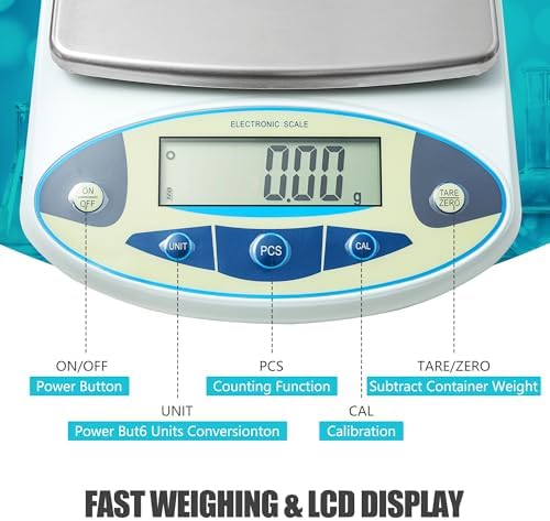 CXRCY 6000g x 0.01g Lab Scale, Analytical Balance, Digital Scale - Image 4