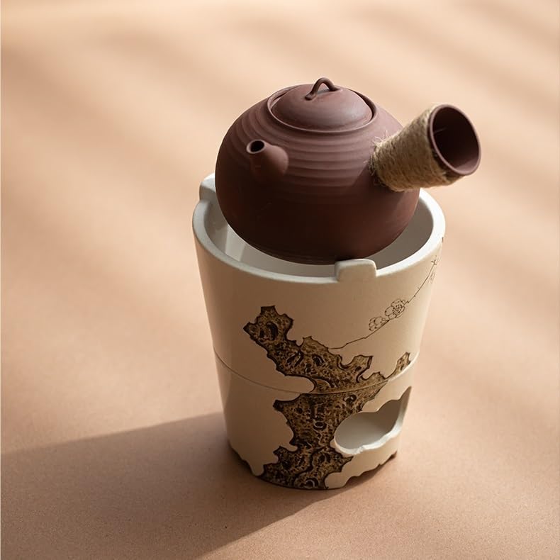 Tea Pots For Loose Tea Teapot Hand-painted Stove Tea-making Stove Chinese Retro Household Ceramic Stove Teapot Set Tea Infuser Pot - Image 4