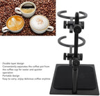 Coffee Dripper Set Pour Over Coffee Dripper Stand Multipurpose Double Layer Station with Glass Pot Black Cup Filter Cup for Making - Image 3